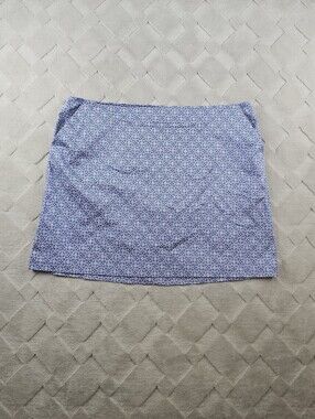 Boden Printed A-Line Mini Skirt Womens 20 Blue Floral Print